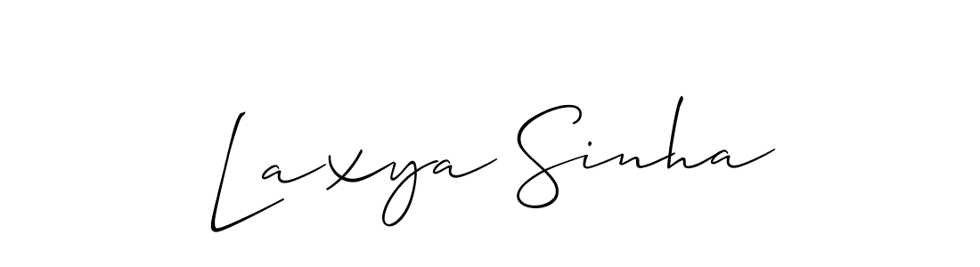 Also You can easily find your signature by using the search form. We will create Laxya Sinha name handwritten signature images for you free of cost using Allison_Script sign style. Laxya Sinha signature style 2 images and pictures png