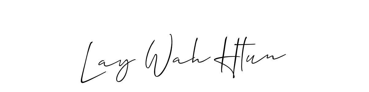 Check out images of Autograph of Lay Wah Htun name. Actor Lay Wah Htun Signature Style. Allison_Script is a professional sign style online. Lay Wah Htun signature style 2 images and pictures png