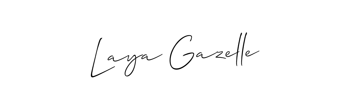 Create a beautiful signature design for name Laya Gazelle. With this signature (Allison_Script) fonts, you can make a handwritten signature for free. Laya Gazelle signature style 2 images and pictures png