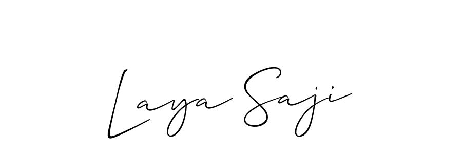 Also You can easily find your signature by using the search form. We will create Laya Saji name handwritten signature images for you free of cost using Allison_Script sign style. Laya Saji signature style 2 images and pictures png