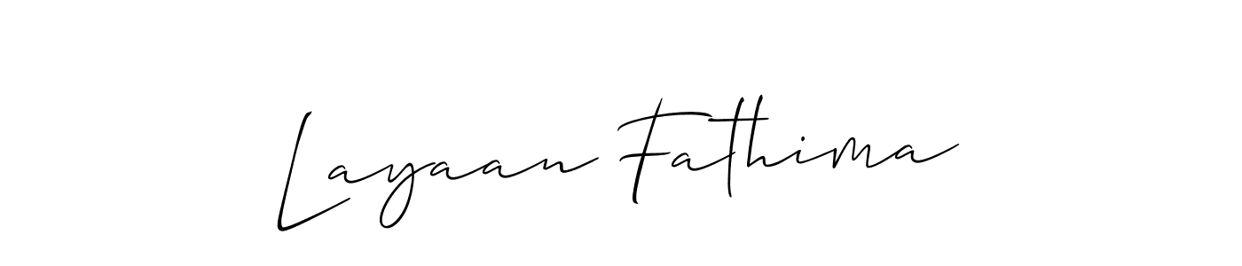 You should practise on your own different ways (Allison_Script) to write your name (Layaan Fathima) in signature. don't let someone else do it for you. Layaan Fathima signature style 2 images and pictures png