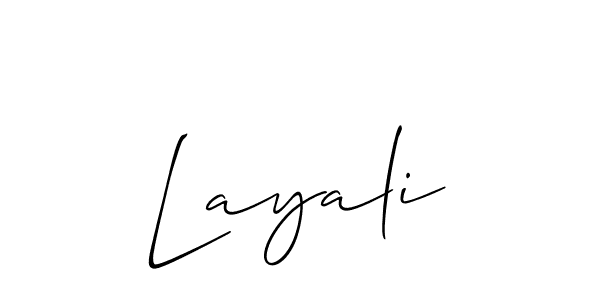 if you are searching for the best signature style for your name Layali. so please give up your signature search. here we have designed multiple signature styles  using Allison_Script. Layali signature style 2 images and pictures png