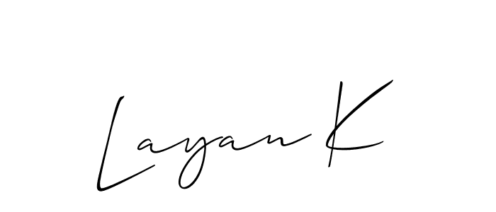 Check out images of Autograph of Layan K name. Actor Layan K Signature Style. Allison_Script is a professional sign style online. Layan K signature style 2 images and pictures png