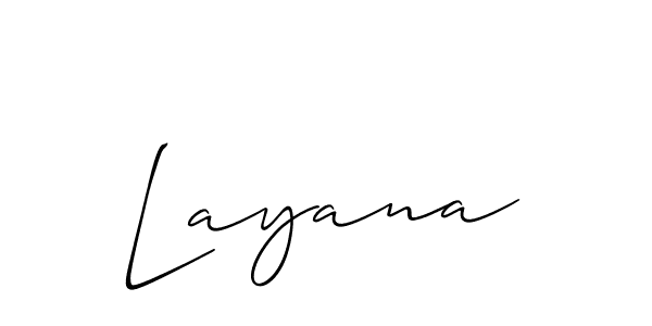 You should practise on your own different ways (Allison_Script) to write your name (Layana) in signature. don't let someone else do it for you. Layana signature style 2 images and pictures png