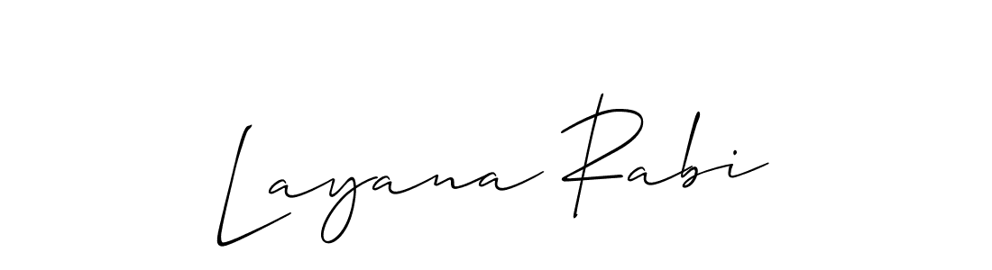 Layana Rabi stylish signature style. Best Handwritten Sign (Allison_Script) for my name. Handwritten Signature Collection Ideas for my name Layana Rabi. Layana Rabi signature style 2 images and pictures png