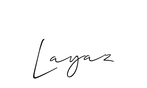Allison_Script is a professional signature style that is perfect for those who want to add a touch of class to their signature. It is also a great choice for those who want to make their signature more unique. Get Layaz name to fancy signature for free. Layaz signature style 2 images and pictures png