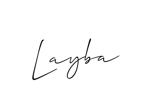 Create a beautiful signature design for name Layba. With this signature (Allison_Script) fonts, you can make a handwritten signature for free. Layba signature style 2 images and pictures png