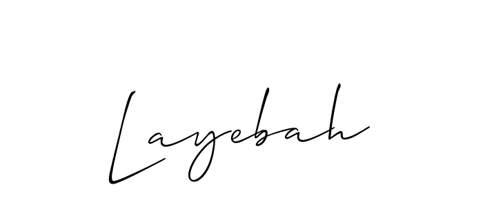 if you are searching for the best signature style for your name Layebah. so please give up your signature search. here we have designed multiple signature styles  using Allison_Script. Layebah signature style 2 images and pictures png