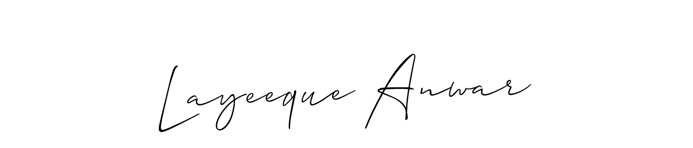 Make a beautiful signature design for name Layeeque Anwar. Use this online signature maker to create a handwritten signature for free. Layeeque Anwar signature style 2 images and pictures png