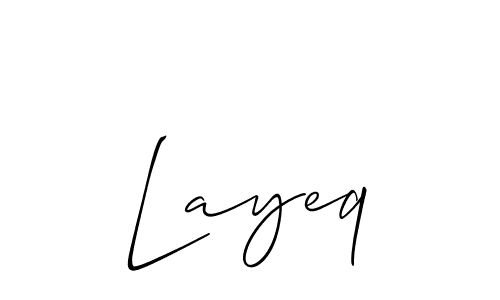 Also we have Layeq name is the best signature style. Create professional handwritten signature collection using Allison_Script autograph style. Layeq signature style 2 images and pictures png