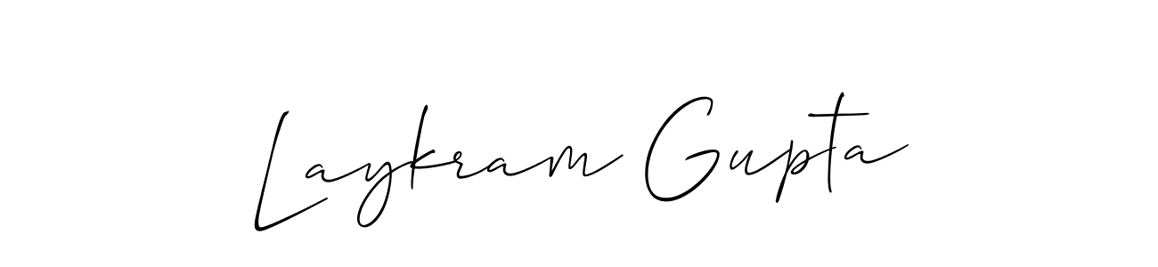 Use a signature maker to create a handwritten signature online. With this signature software, you can design (Allison_Script) your own signature for name Laykram Gupta. Laykram Gupta signature style 2 images and pictures png