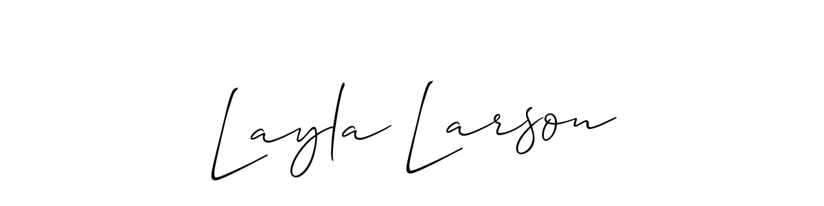 How to make Layla Larson name signature. Use Allison_Script style for creating short signs online. This is the latest handwritten sign. Layla Larson signature style 2 images and pictures png