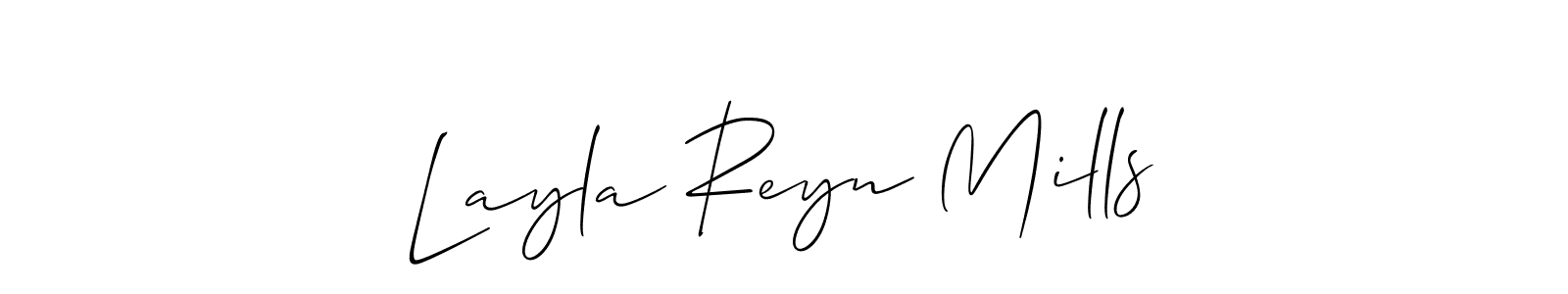if you are searching for the best signature style for your name Layla Reyn Mills. so please give up your signature search. here we have designed multiple signature styles  using Allison_Script. Layla Reyn Mills signature style 2 images and pictures png