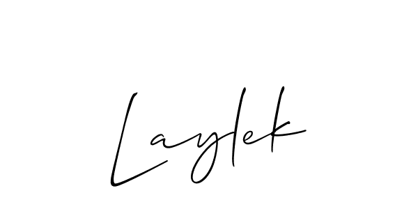 Allison_Script is a professional signature style that is perfect for those who want to add a touch of class to their signature. It is also a great choice for those who want to make their signature more unique. Get Laylek name to fancy signature for free. Laylek signature style 2 images and pictures png