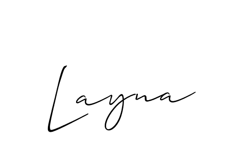 How to make Layna signature? Allison_Script is a professional autograph style. Create handwritten signature for Layna name. Layna signature style 2 images and pictures png