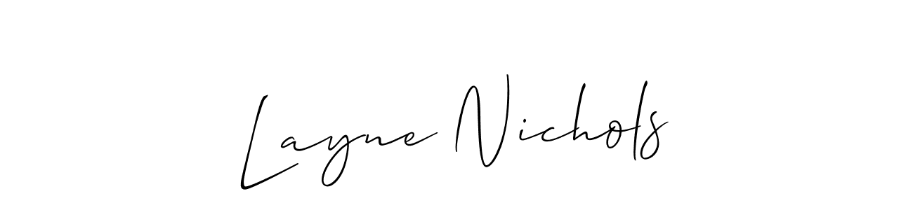 Create a beautiful signature design for name Layne Nichols. With this signature (Allison_Script) fonts, you can make a handwritten signature for free. Layne Nichols signature style 2 images and pictures png