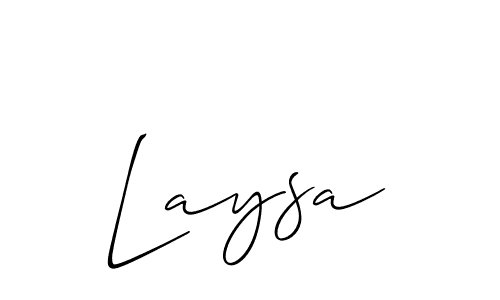 It looks lik you need a new signature style for name Laysa. Design unique handwritten (Allison_Script) signature with our free signature maker in just a few clicks. Laysa signature style 2 images and pictures png