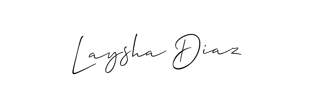 You should practise on your own different ways (Allison_Script) to write your name (Laysha Diaz) in signature. don't let someone else do it for you. Laysha Diaz signature style 2 images and pictures png