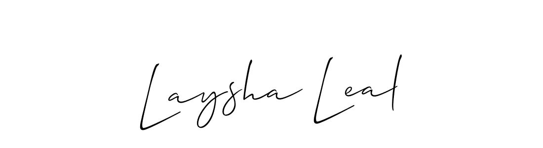 Use a signature maker to create a handwritten signature online. With this signature software, you can design (Allison_Script) your own signature for name Laysha Leal. Laysha Leal signature style 2 images and pictures png