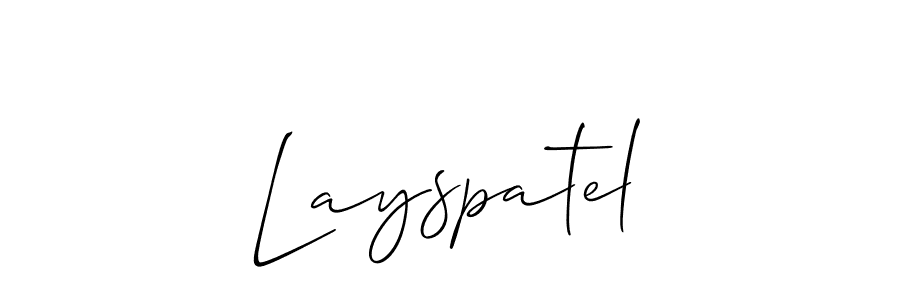 Create a beautiful signature design for name Layspatel. With this signature (Allison_Script) fonts, you can make a handwritten signature for free. Layspatel signature style 2 images and pictures png