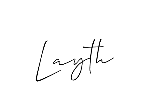 Make a beautiful signature design for name Layth. With this signature (Allison_Script) style, you can create a handwritten signature for free. Layth signature style 2 images and pictures png
