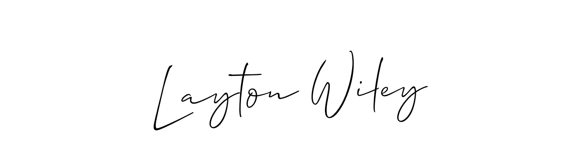 if you are searching for the best signature style for your name Layton Wiley. so please give up your signature search. here we have designed multiple signature styles  using Allison_Script. Layton Wiley signature style 2 images and pictures png
