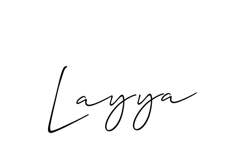 Layya stylish signature style. Best Handwritten Sign (Allison_Script) for my name. Handwritten Signature Collection Ideas for my name Layya. Layya signature style 2 images and pictures png