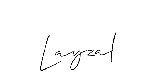 Create a beautiful signature design for name Layzal. With this signature (Allison_Script) fonts, you can make a handwritten signature for free. Layzal signature style 2 images and pictures png