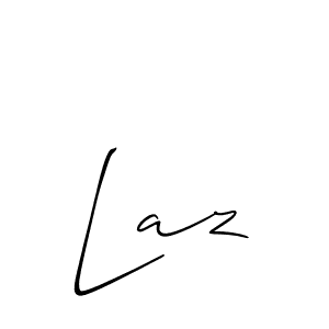 Create a beautiful signature design for name Laz. With this signature (Allison_Script) fonts, you can make a handwritten signature for free. Laz signature style 2 images and pictures png