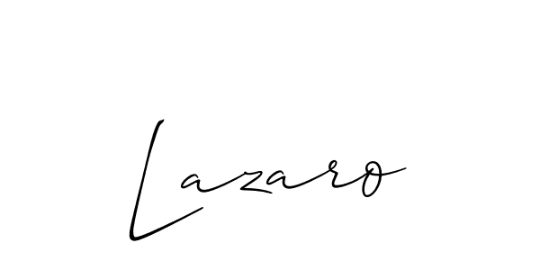 How to make Lazaro signature? Allison_Script is a professional autograph style. Create handwritten signature for Lazaro name. Lazaro signature style 2 images and pictures png