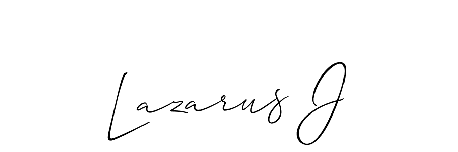 How to make Lazarus J signature? Allison_Script is a professional autograph style. Create handwritten signature for Lazarus J name. Lazarus J signature style 2 images and pictures png