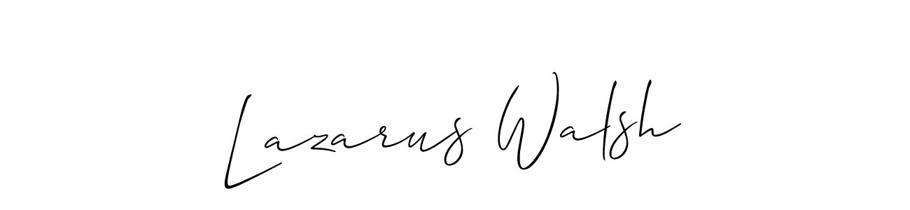 How to make Lazarus Walsh name signature. Use Allison_Script style for creating short signs online. This is the latest handwritten sign. Lazarus Walsh signature style 2 images and pictures png