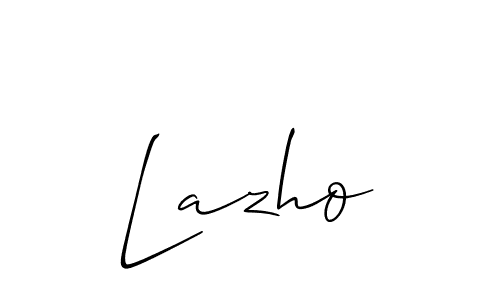 How to make Lazho name signature. Use Allison_Script style for creating short signs online. This is the latest handwritten sign. Lazho signature style 2 images and pictures png