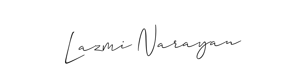 Make a beautiful signature design for name Lazmi Narayan. With this signature (Allison_Script) style, you can create a handwritten signature for free. Lazmi Narayan signature style 2 images and pictures png