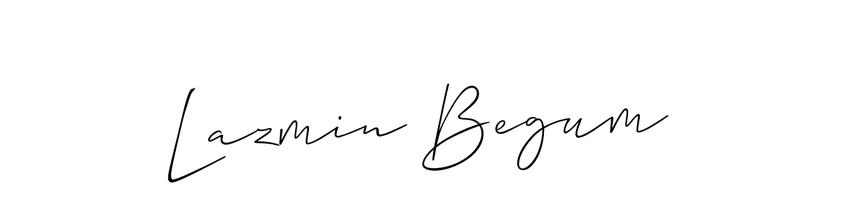 Make a short Lazmin Begum signature style. Manage your documents anywhere anytime using Allison_Script. Create and add eSignatures, submit forms, share and send files easily. Lazmin Begum signature style 2 images and pictures png