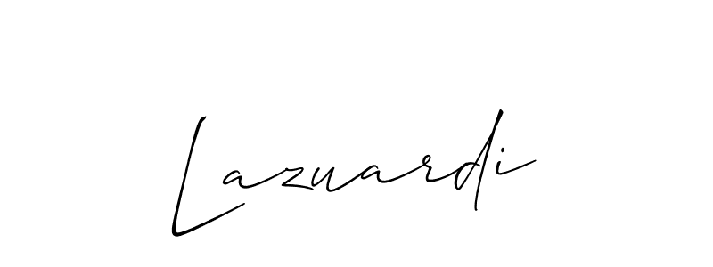 How to make Lazuardi signature? Allison_Script is a professional autograph style. Create handwritten signature for Lazuardi name. Lazuardi signature style 2 images and pictures png