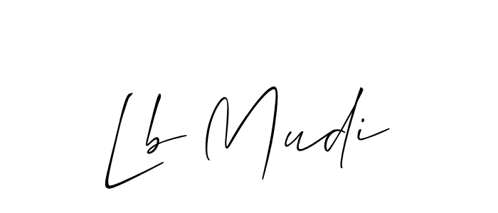 It looks lik you need a new signature style for name Lb Mudi. Design unique handwritten (Allison_Script) signature with our free signature maker in just a few clicks. Lb Mudi signature style 2 images and pictures png