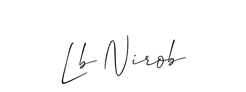 It looks lik you need a new signature style for name Lb Nirob. Design unique handwritten (Allison_Script) signature with our free signature maker in just a few clicks. Lb Nirob signature style 2 images and pictures png