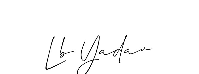 Design your own signature with our free online signature maker. With this signature software, you can create a handwritten (Allison_Script) signature for name Lb Yadav. Lb Yadav signature style 2 images and pictures png