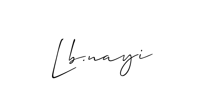 How to make Lb.nayi signature? Allison_Script is a professional autograph style. Create handwritten signature for Lb.nayi name. Lb.nayi signature style 2 images and pictures png