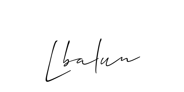 It looks lik you need a new signature style for name Lbalun. Design unique handwritten (Allison_Script) signature with our free signature maker in just a few clicks. Lbalun signature style 2 images and pictures png