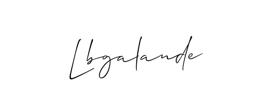 Allison_Script is a professional signature style that is perfect for those who want to add a touch of class to their signature. It is also a great choice for those who want to make their signature more unique. Get Lbgalande name to fancy signature for free. Lbgalande signature style 2 images and pictures png