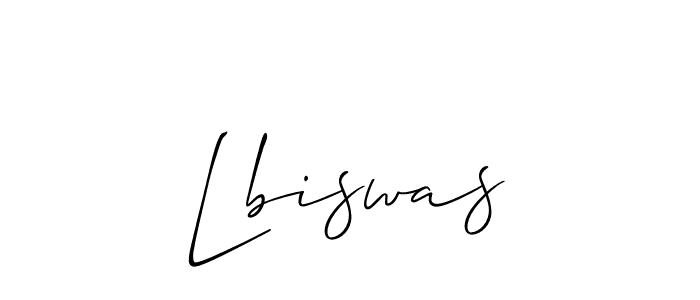 Allison_Script is a professional signature style that is perfect for those who want to add a touch of class to their signature. It is also a great choice for those who want to make their signature more unique. Get Lbiswas name to fancy signature for free. Lbiswas signature style 2 images and pictures png