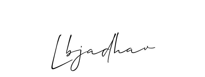 Design your own signature with our free online signature maker. With this signature software, you can create a handwritten (Allison_Script) signature for name Lbjadhav. Lbjadhav signature style 2 images and pictures png