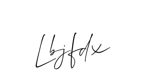 The best way (Allison_Script) to make a short signature is to pick only two or three words in your name. The name Lbjfdx include a total of six letters. For converting this name. Lbjfdx signature style 2 images and pictures png