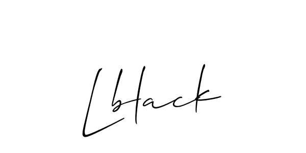 How to Draw Lblack signature style? Allison_Script is a latest design signature styles for name Lblack. Lblack signature style 2 images and pictures png