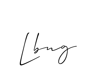 Make a beautiful signature design for name Lbng. Use this online signature maker to create a handwritten signature for free. Lbng signature style 2 images and pictures png