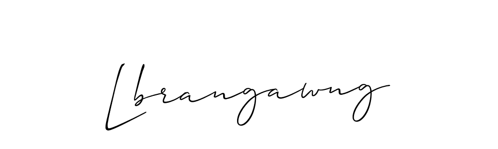 Use a signature maker to create a handwritten signature online. With this signature software, you can design (Allison_Script) your own signature for name Lbrangawng. Lbrangawng signature style 2 images and pictures png