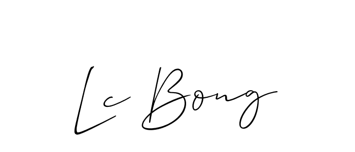 Similarly Allison_Script is the best handwritten signature design. Signature creator online .You can use it as an online autograph creator for name Lc Bong. Lc Bong signature style 2 images and pictures png