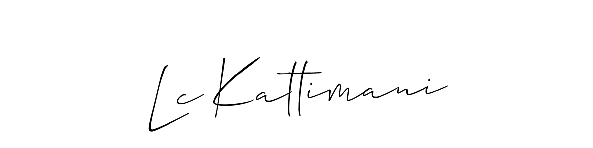Similarly Allison_Script is the best handwritten signature design. Signature creator online .You can use it as an online autograph creator for name Lc Kattimani. Lc Kattimani signature style 2 images and pictures png